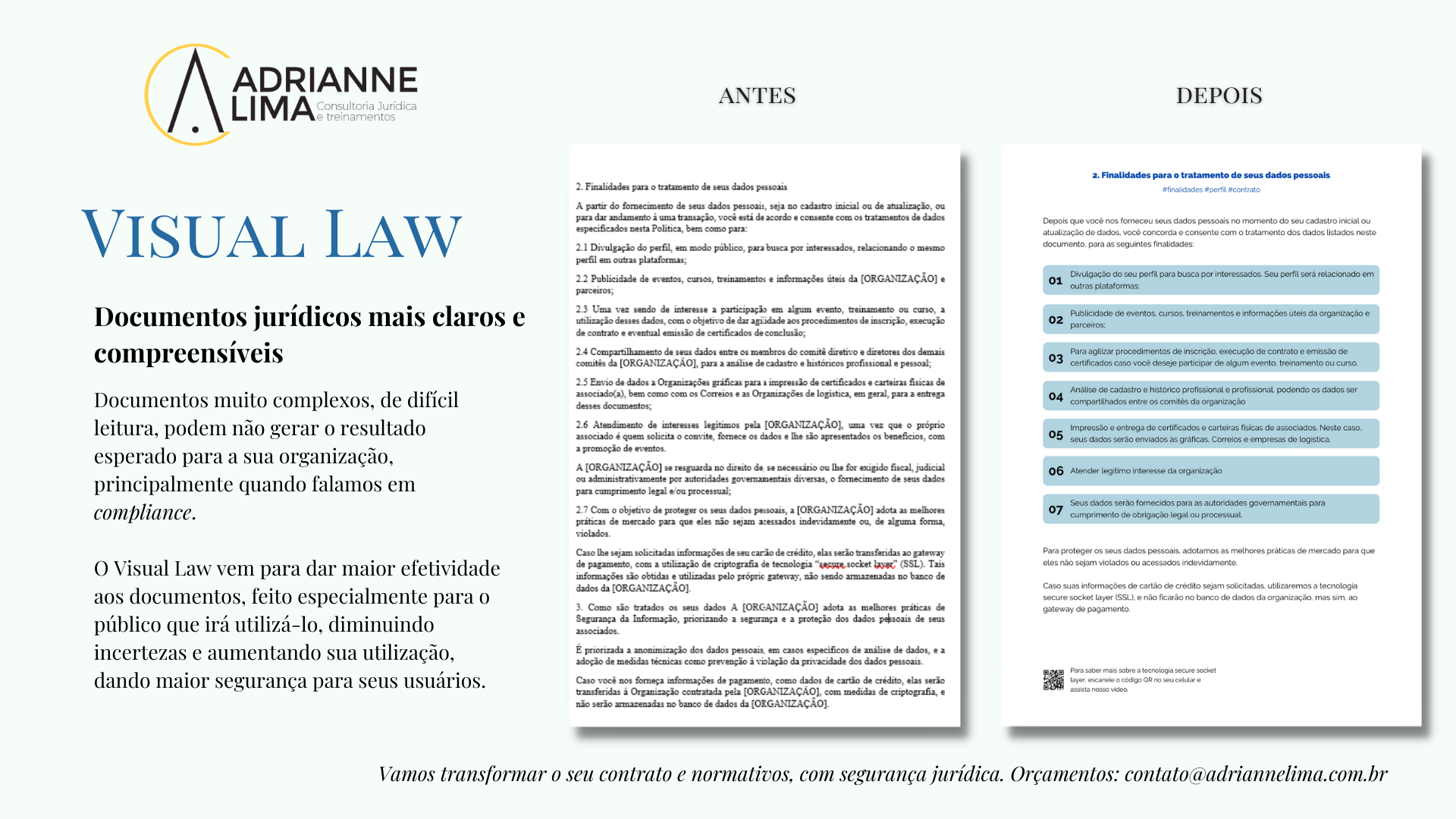 Veja Um Antes E Depois De Página De Política Visual Law Adrianne Lima 2884